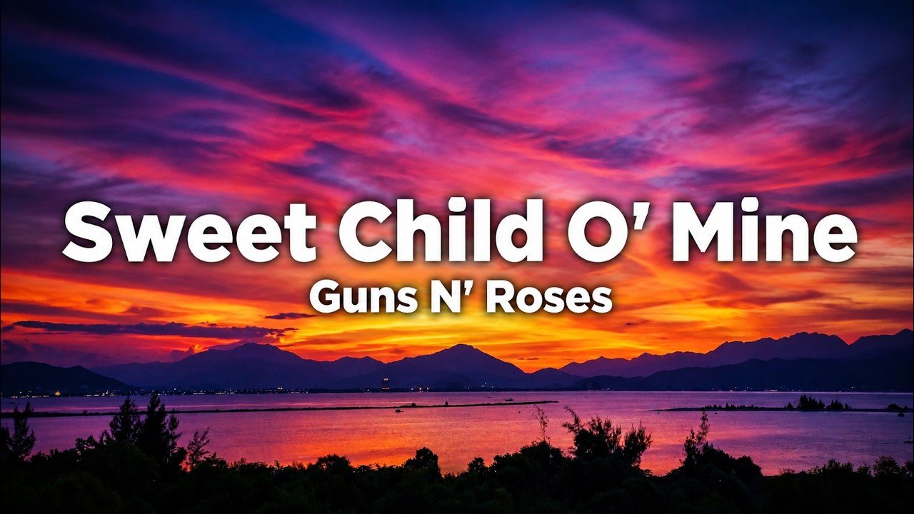 Guns N’ Roses – Sweet Child O’ Mine Lyrics Video (1988)