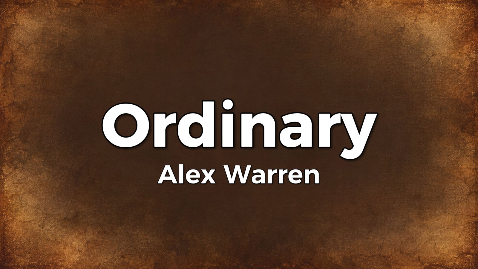 Alex Warren – Ordinary Lyrics Video (2025)