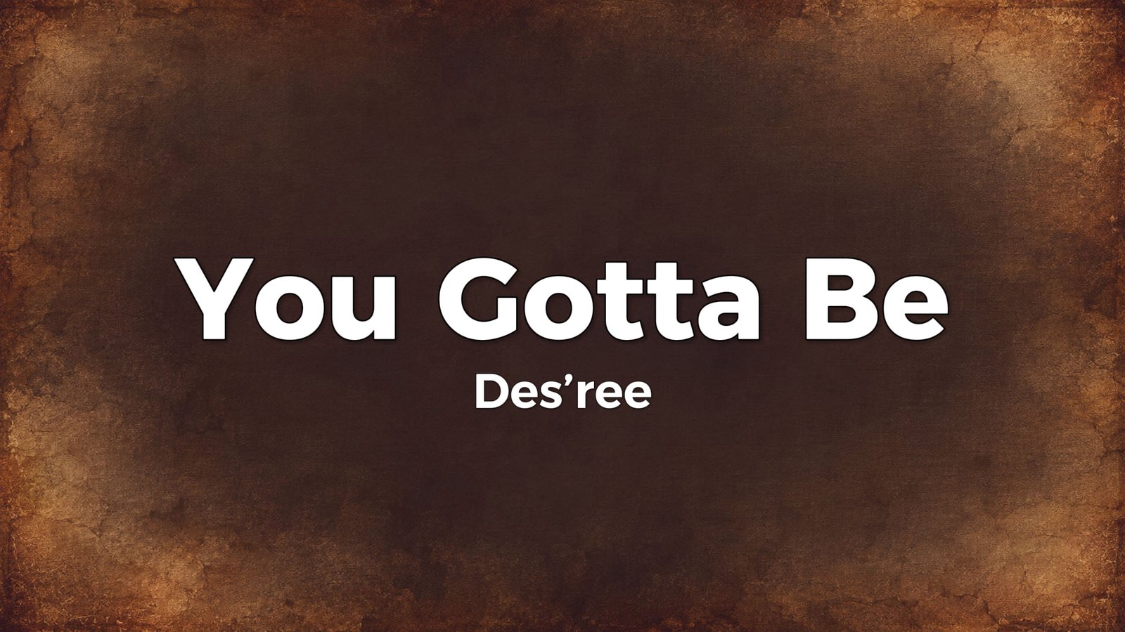 Des’ree – You Gotta Be Lyrics Video (1994)
