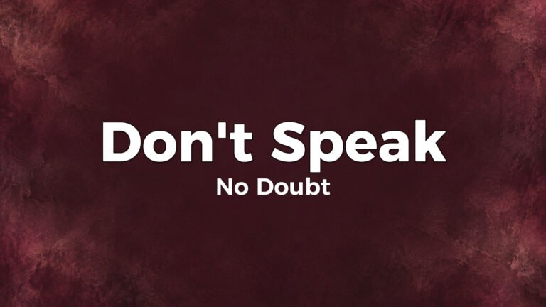 No Doubt – Don’t Speak lyric video thumbnail (1996)