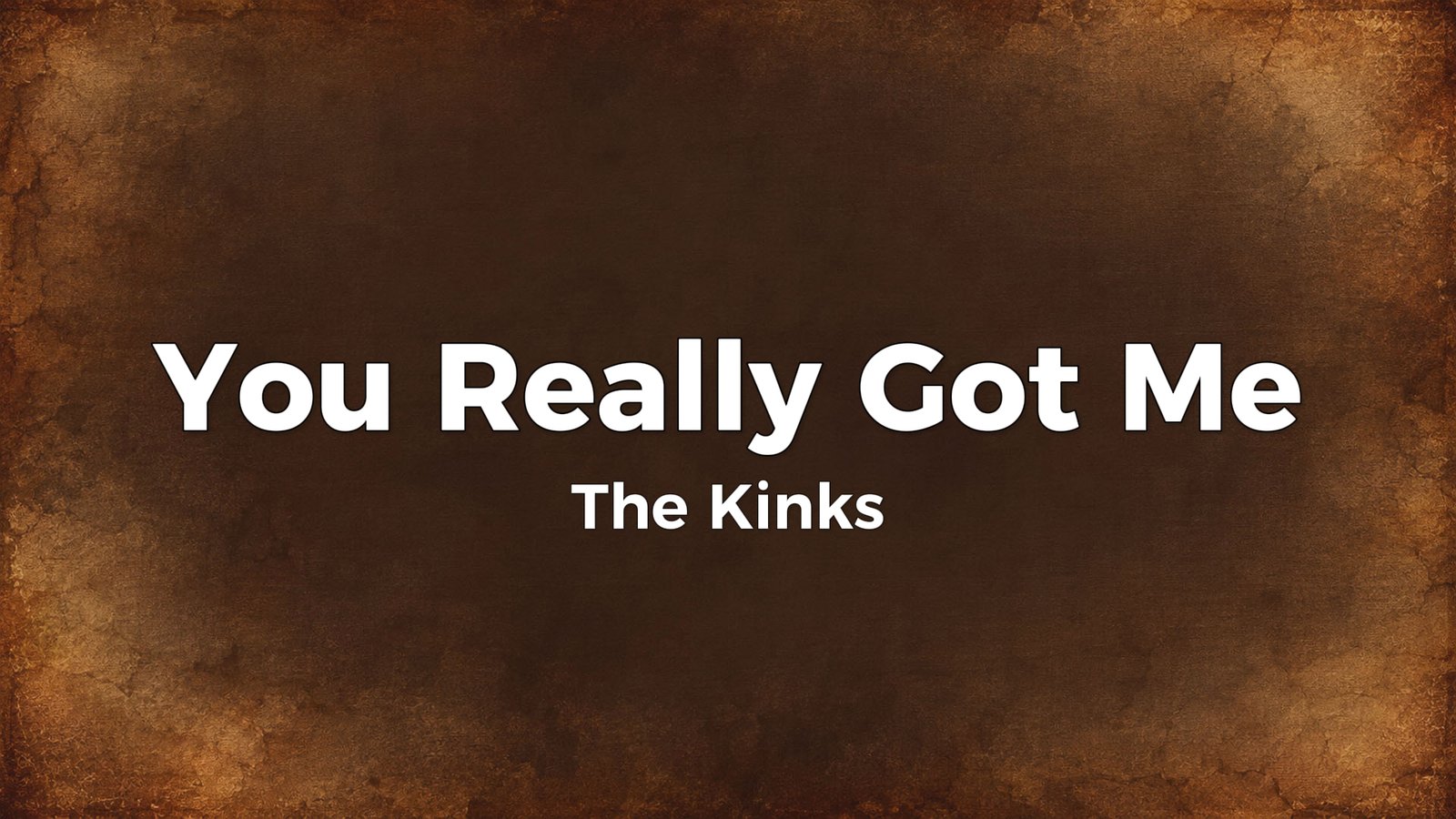 The Kinks – You Really Got Me Lyrics Video (1964)