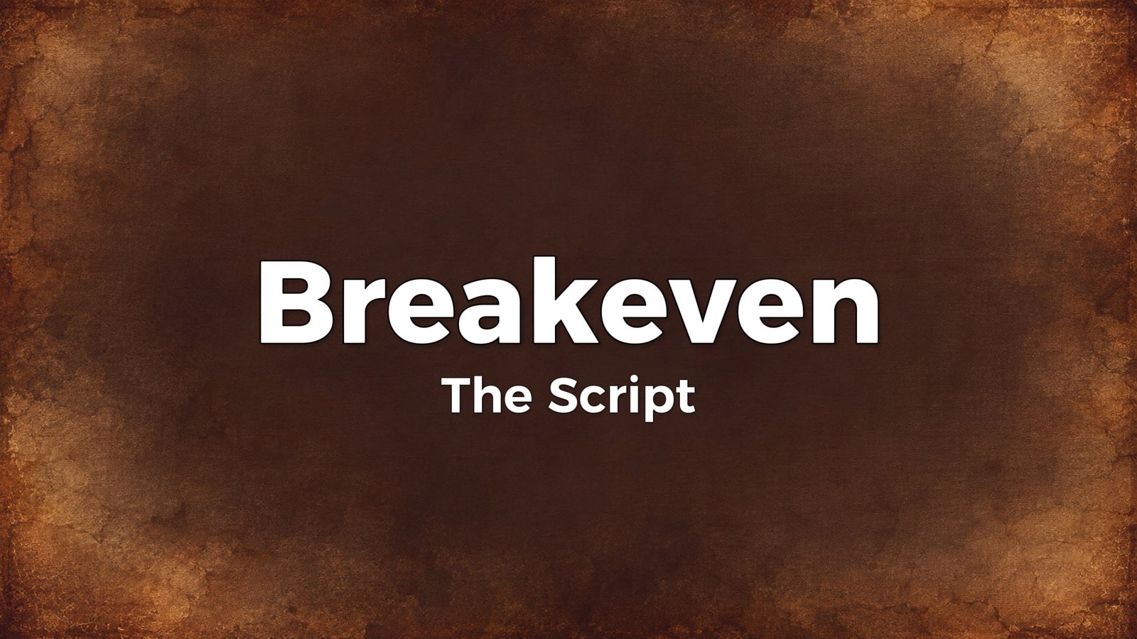 The Script – Breakeven Lyrics Video (2008)