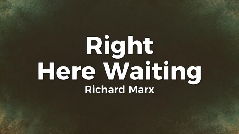 Richard Marx – Right Here Waiting Lyrics Video (1989)